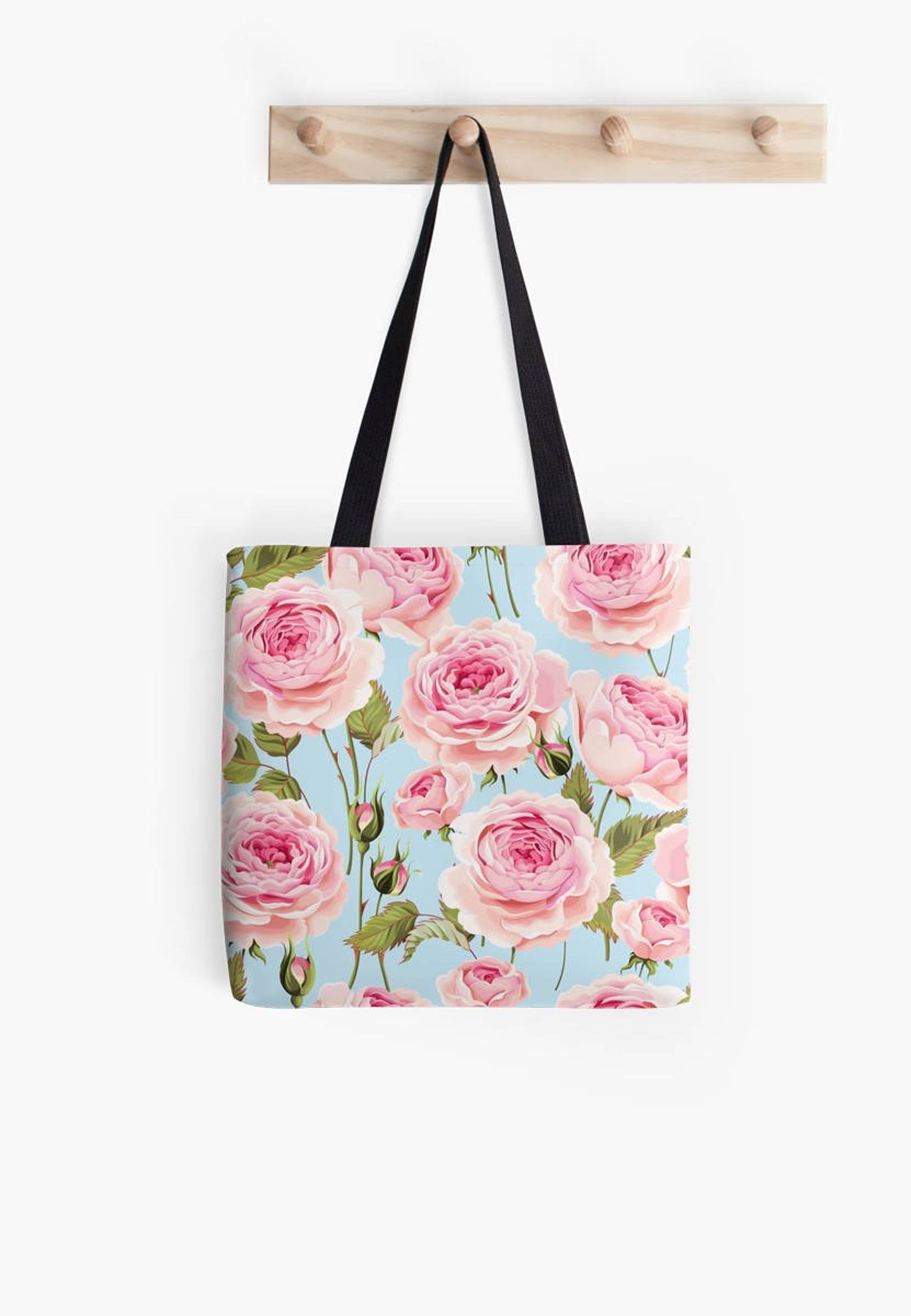 Rose tote bag floral tote bag tote bag rose roses | Etsy