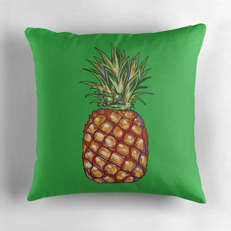 Pineapple Green Throw Pillow Decorative Throw Pillows | Etsy