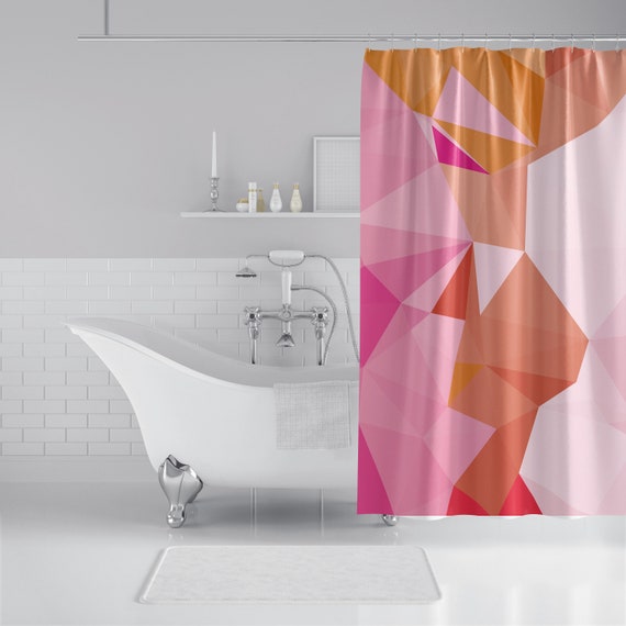 geometric shower curtain