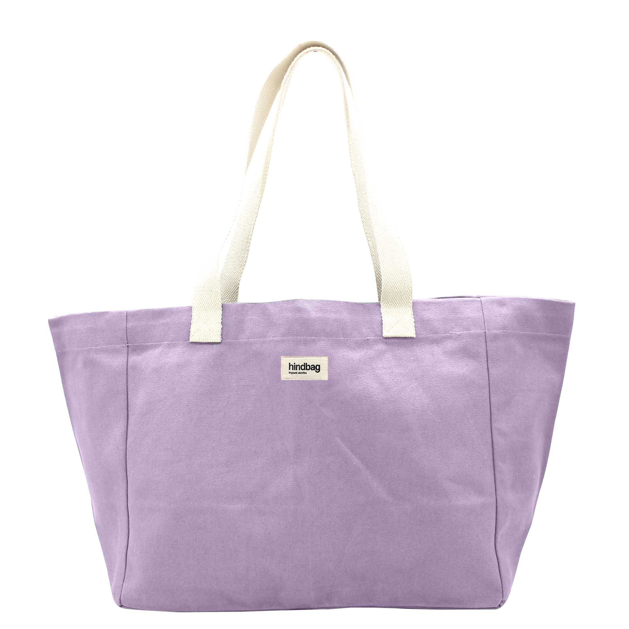 Celine Vertical Cabas Tote Canvas with Leather Small Neutral, Purple