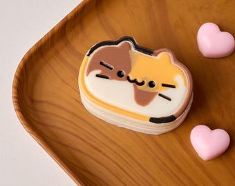 三毛猫の顔のスクイーズおもちゃ、三毛猫の顔のスクイーズ、手作りの