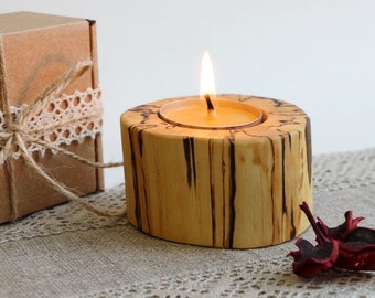 Limited log candle holder, Rustic birch candle holder, Wood tealight holder, Wooden candle holder Rustic decor Rustic wedding decor Woodland