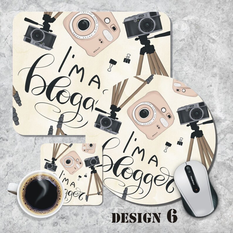 Blogger Mousepad Boss Lady Coaster Set Planner Mouse Pad Etsy