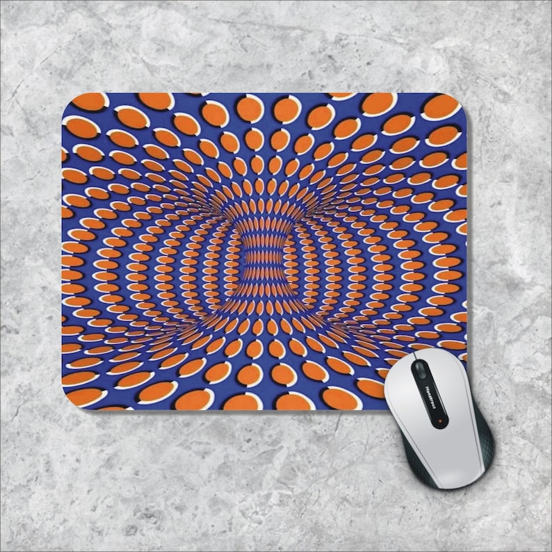 Geometric Mousepad Optical Illusion Mouse Pad Custom Etsy