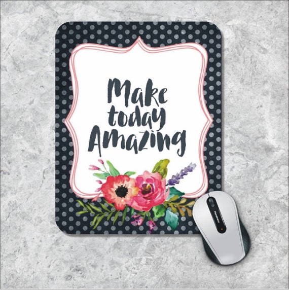 Quote Mousepad Chalkboard Mouse Pad Watercolor Mouse Mat Etsy