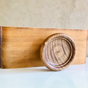 PERCHERO RETRO de MADERA con un pomo para pared colgador de diseño nórdico gancho vintage para ropa o sombrero de 1950