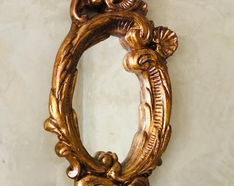 ESPEJO ANTIGUO DORADO パラ コルガー アン ラ パレッド デ エストゥコ ドラド イタリアーノ コルヌコピア アンティグア コン オーナメント フローラル