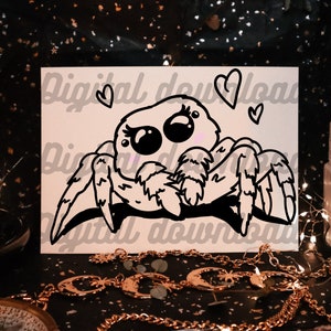 Cute Lovable Jumping Spider svg eps dxf eps phiddipus Regius Regal Jumping Spider