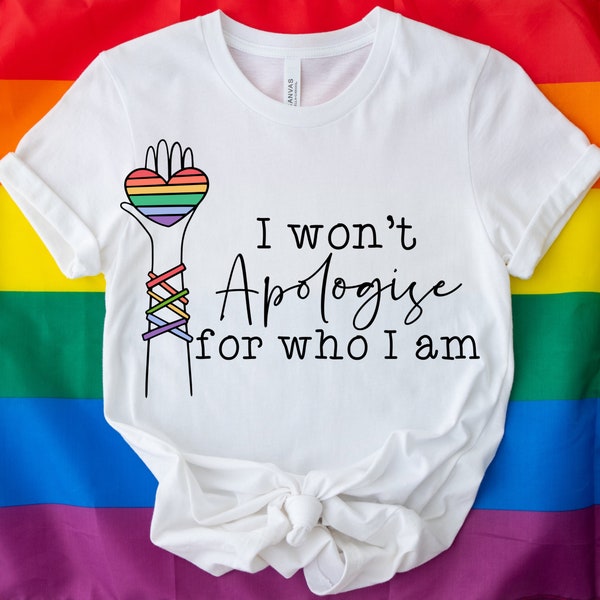 I Won’t Apologize LGBTQ+ Pride Gay Lesbian Trans Bi ASexual png dxf svg eps