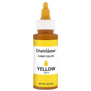 May include: A yellow bottle of Chefmaster Candy Color Yellow, 2 oz (57g).