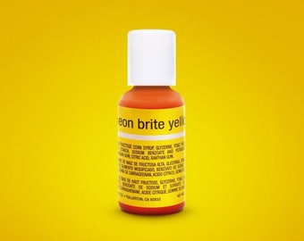 Chefmaster Neon Brite Yellow Liqua-Gel Food Color .70 oz