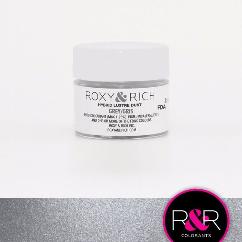 Grey Hybrid Luster Dust 2.5 Grams by Roxy /& Rich