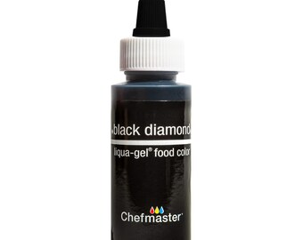 Chefmaster Black Diamond Liqua-Gel Food Color 2.3 oz