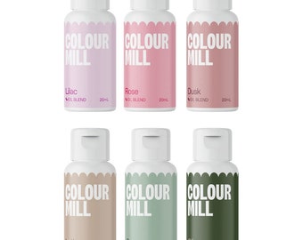 Colour Mill Set of 6 Botanical Oil-Based Food Color 20ml Bottles