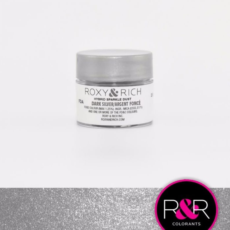 Dark Silver Hybrid Sparkle Dust 2.5 Grams Roxy /& Rich