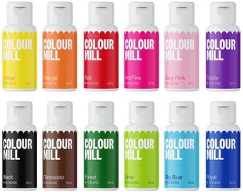 Colour Mill Set of 12 Oil-Based Food Color 20ml Bottles