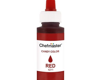 Chefmaster Red Candy Color 2oz Oil Based Food Color