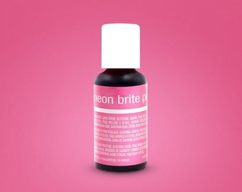 Chefmaster Neon Brite Pink Liqua-Gel Food Color .70 oz