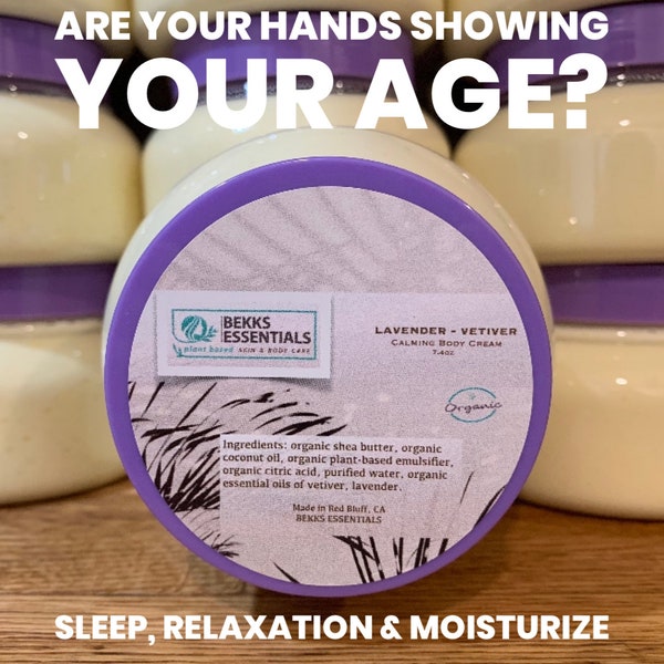 Relaxation Lotion! Organic Shea Butter Hand and Body Cream! Soothing, Nourishing Cream.