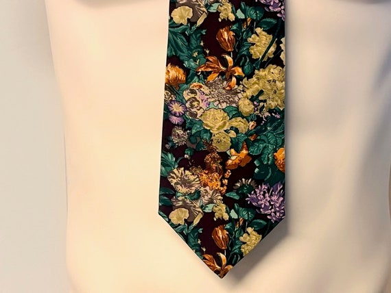 Karl Lagerfeld, vintage designer silk necktie - D… - image 5