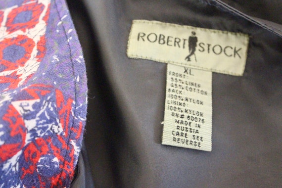 1990s indigo waistcoat Vest - Robert Stock, linen… - image 7