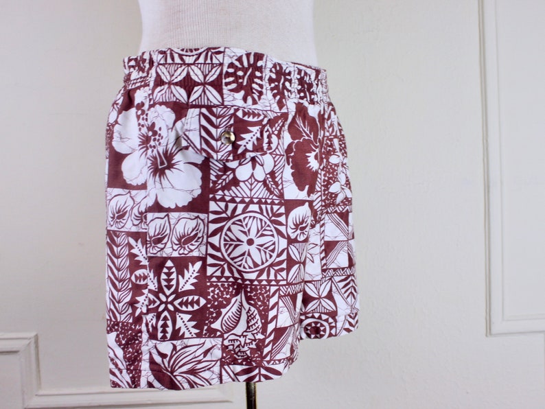 1960s Resort Wear Mens Brown Swim Trunks Shorts Button - Etsy