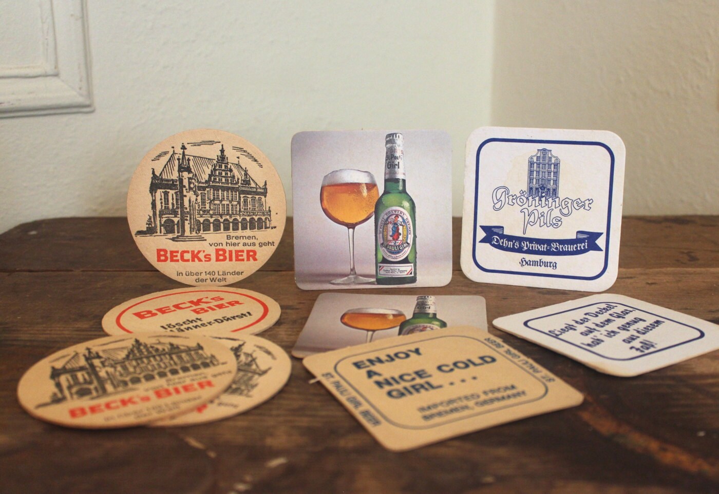 Set of 9 vintage beer coasters from the 1960s Oktoberfest Etsy