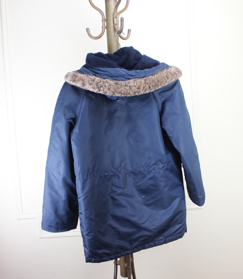 1970s blue orange SNORKEL parka military style n3B flight Etsy