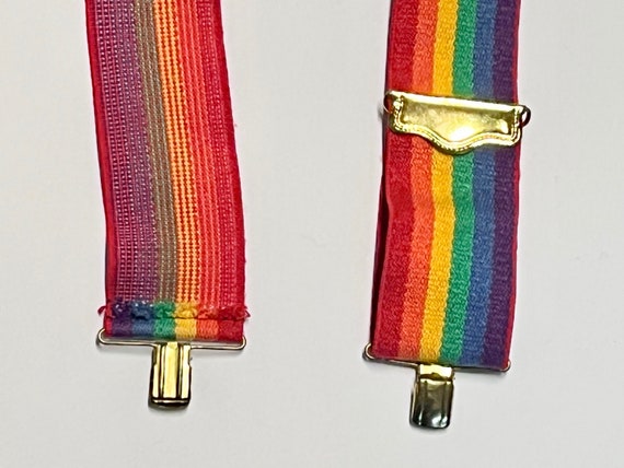 vintage 1980s RAINBOW SUSPENDERS - image 9