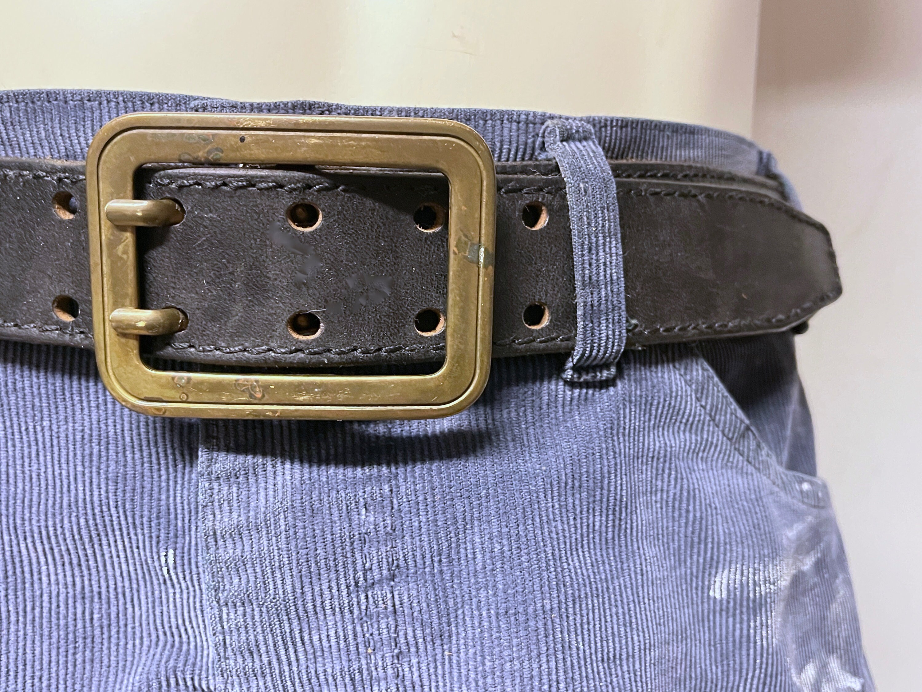 Vintage 90\'s Y2K Green Leather Dress Belt Sz 95 / 38 Industries Du Cuir France il_fullxfull.5723556250_t5bq.jpg main image 2