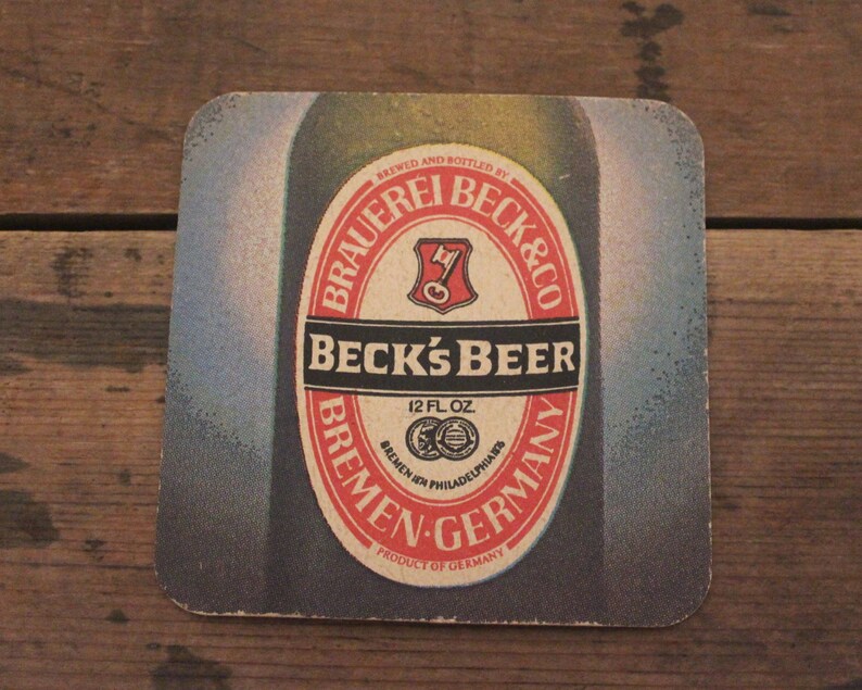 Bremen Germany retro bar set of 34 coasters German brewery vintage 1960s bar coasters BECK/'S BEER Brauerei Beck /& Co