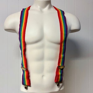 vintage 80er Jahre REGENBOGEN HOSENTRÄGER