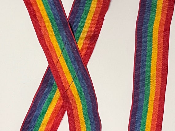 vintage 1980s RAINBOW SUSPENDERS - image 7