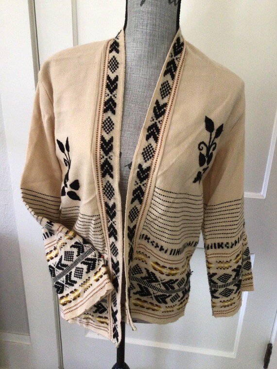 Vintage ethnic lightweight sweater/jacket - image 1