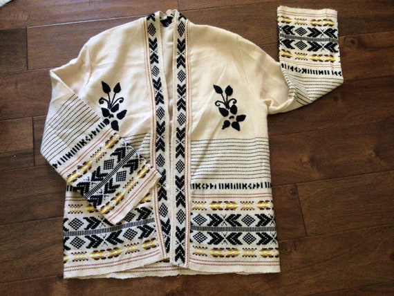 Vintage ethnic lightweight sweater/jacket - image 7