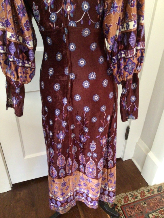 Vintage 70’s maxi velvet dress - image 6