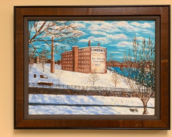 Lawrence Mills in winter