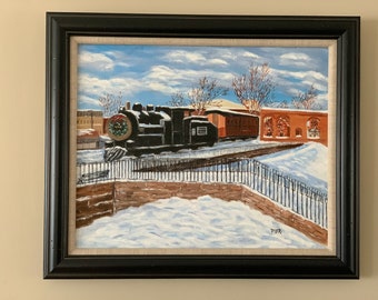 Lowell Train with Wreath