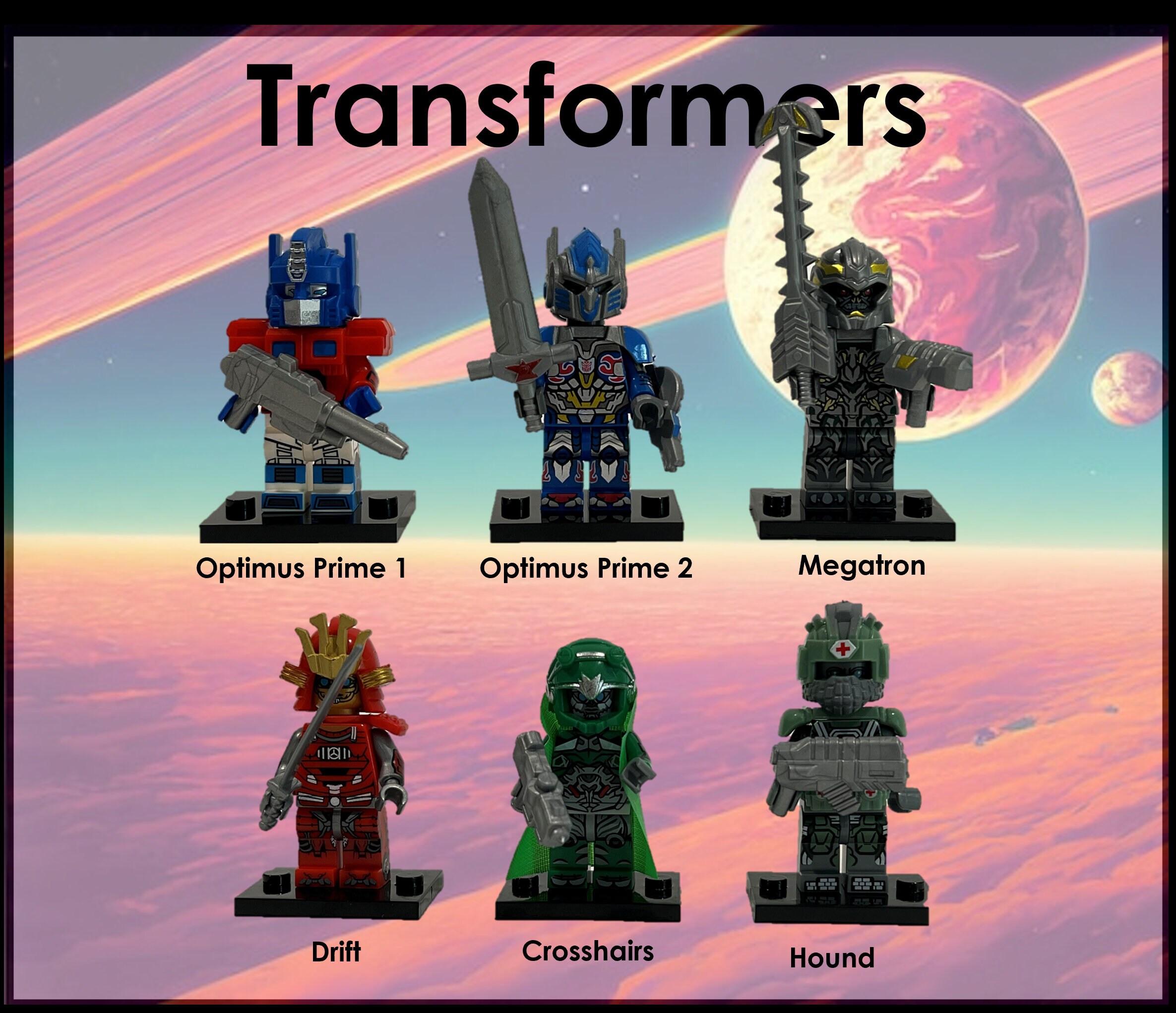 Custom Art Building Block Minifigures TRANSFORMERS Pick A