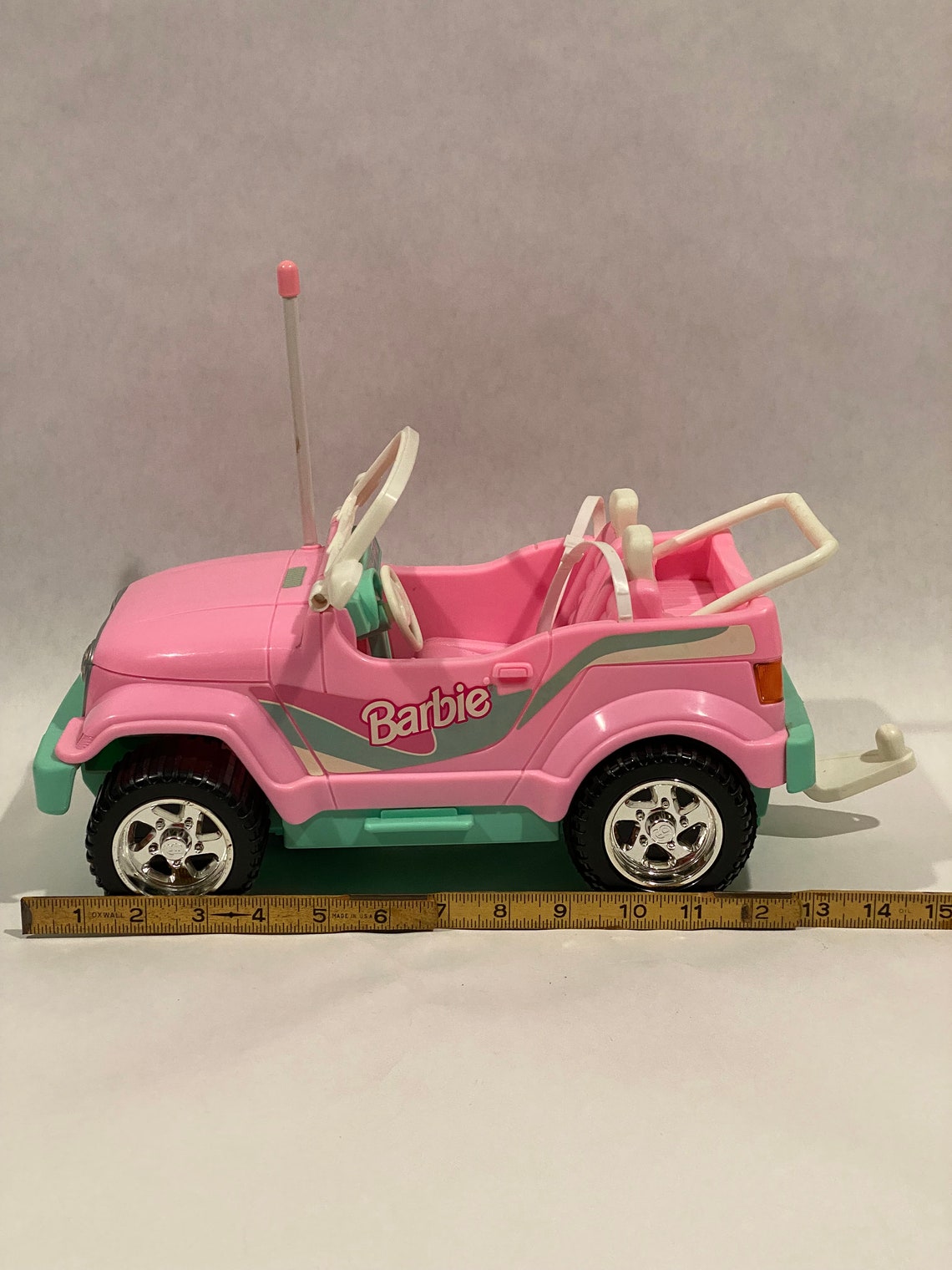 Vintage 1998 Pink Barbie Jeep Wrangler w/ Remote Control