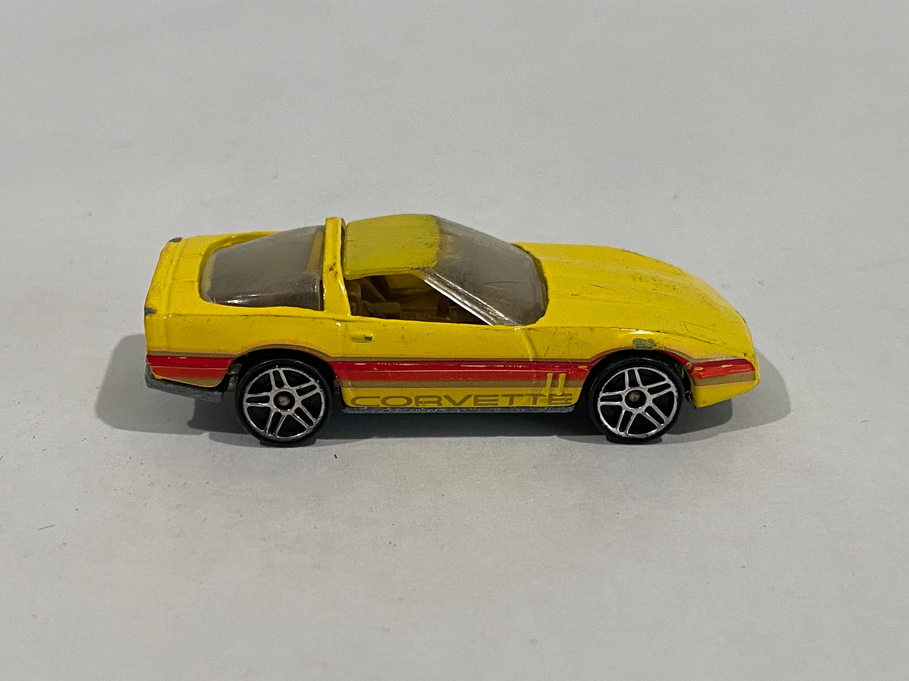 Vintage 1982 Hot Wheels 1980 Yellow Corvette Malaysia Diecast Car