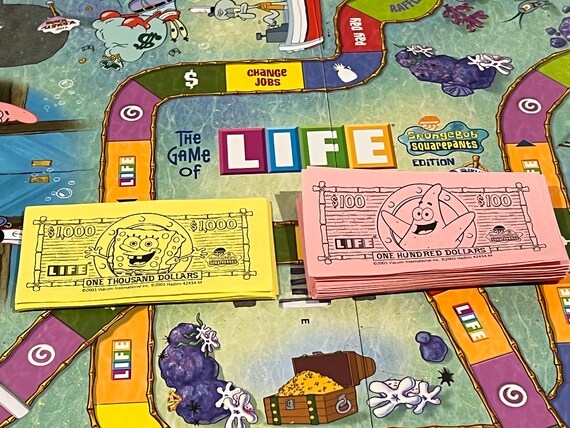 Life the Game of Spongebob Squarepants Instructions - Hasbro