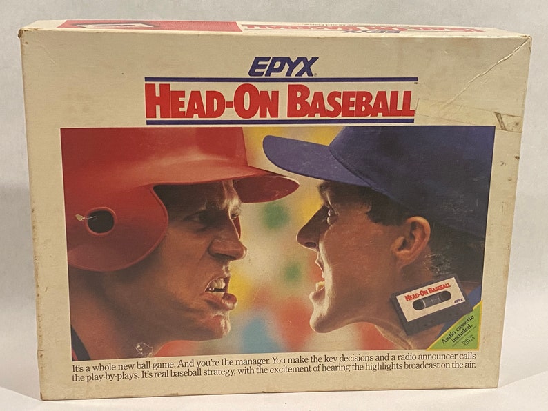 Vintage Epyx Headon Baseball Audio Cassette Board Game Etsy