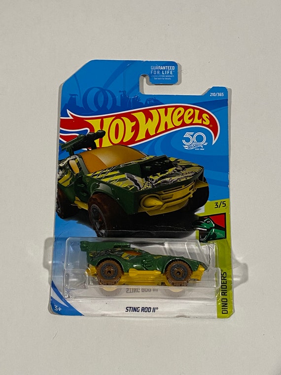 Vintage NIP Sealed 2018 Hot Wheels Dino Riders Sting Rod II 1:64 Diecast  Car 