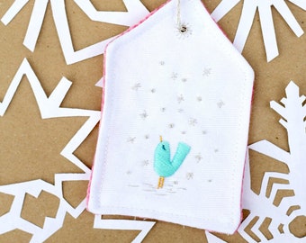 Christmas Bird PDF Hand Embroidery Pattern