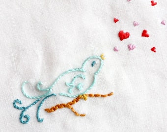 Lovebird PDF Hand Embroidery Pattern