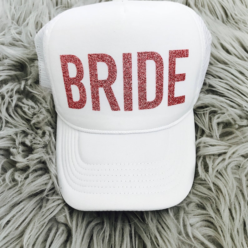 glitter bride hat