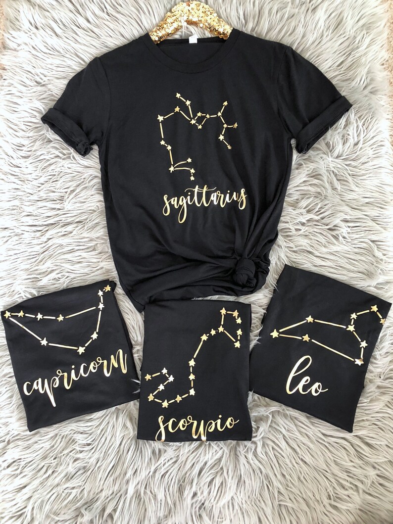 Constellation, horoscope sign, Zodiac, astrology shirts, Bachelorette Party Shirts / Birthday gift for her, Bachelorette Shirts, Capricorn image 1