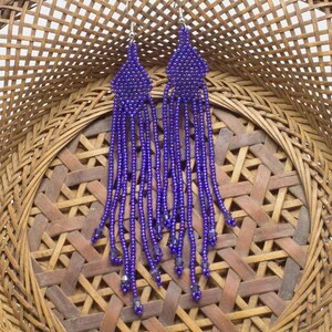 Handmade Beaded Earrings Chandelier earrings Long earrings