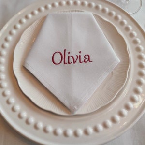 Personalised Embroidered Napkin